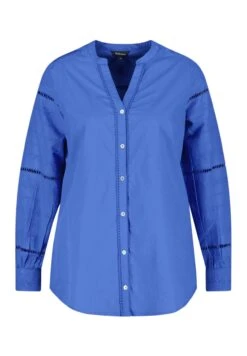 Met Borduursel - Chemisier - Blue -Ms Mode 317f0eff9c1e44ecb5ddfa7719aba8e0