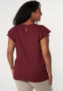 Met Korte Mouwen - Blouse - Wine Red -Ms Mode 35c8f44ebc6c41f6bca1f0a5c5a375e7 scaled