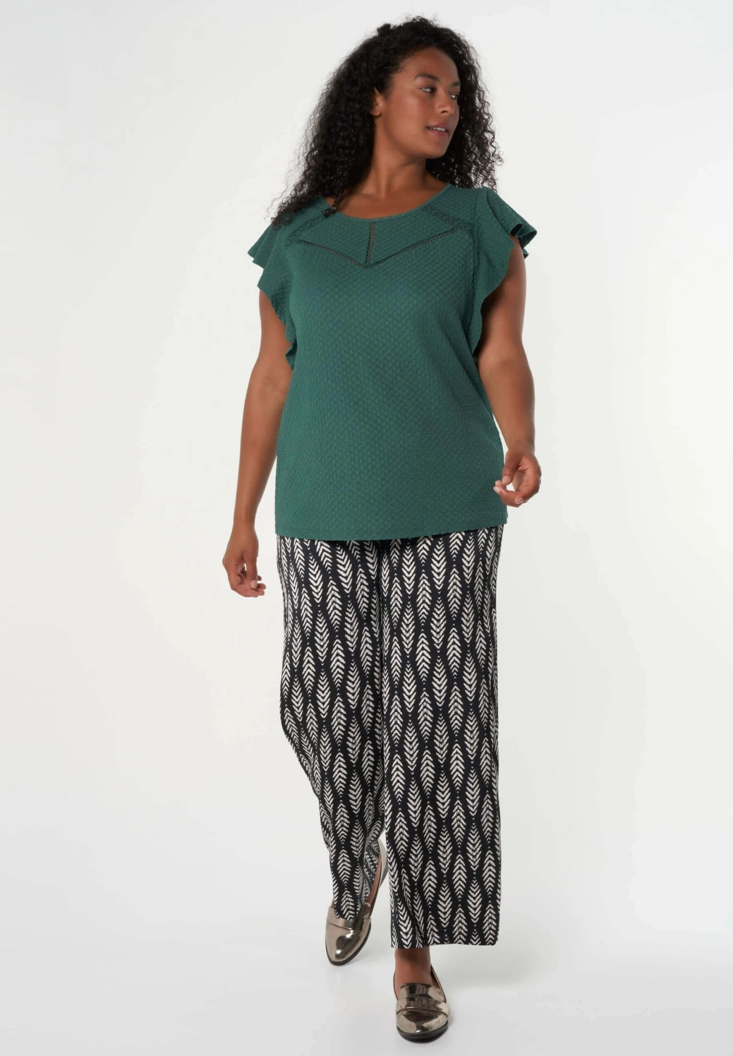 Met Korte Mouwen - Blouse - Mint 2 Met Korte Mouwen - Blouse - Mint – Image 2