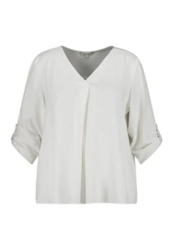 Met V Hals - Blouse - Off White
