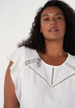 Met Korte Mouwen - Blouse - Off White -Ms Mode 96e4969b14d34e1cac728512efb534f6 scaled