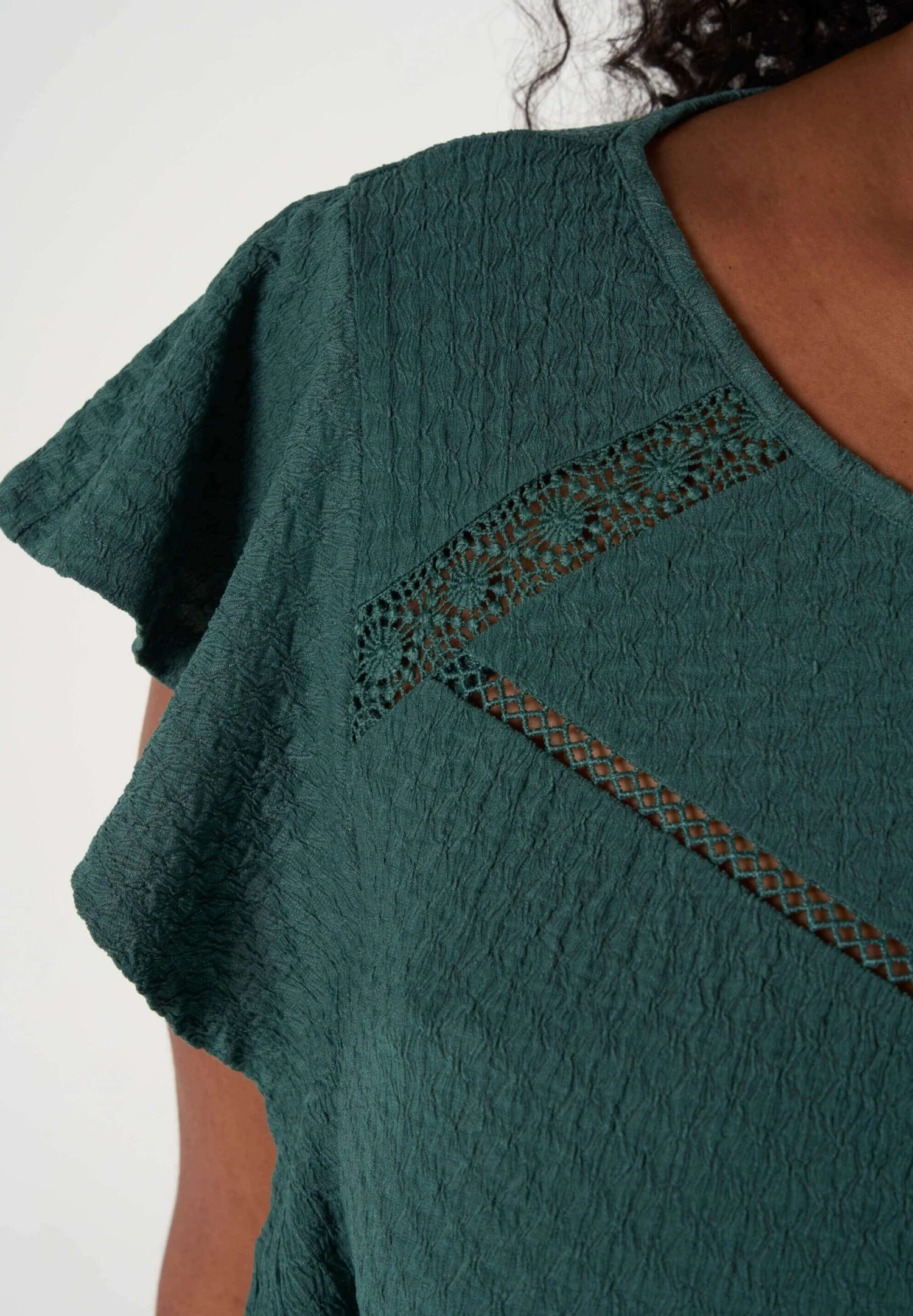 Met Korte Mouwen - Blouse - Mint 4 Met Korte Mouwen - Blouse - Mint – Image 4