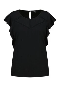 Met Korte Mouwen - Blouse - Black -Ms Mode 9dc5b59602e3406a97241ea9fa0a39c7