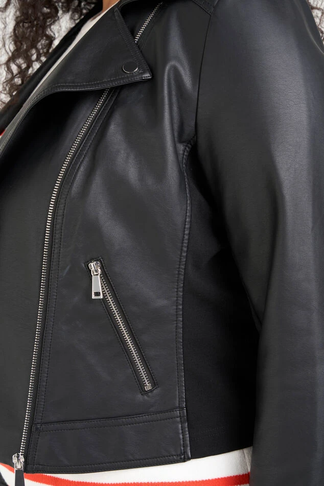 Veste Style Motard En Similicuir 5 Veste Style Motard En Similicuir – Image 5