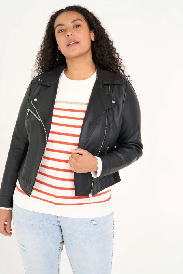 Veste Style Motard En Similicuir 6 Veste Style Motard En Similicuir – Image 6