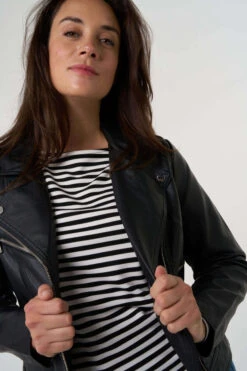 Veste En Similicuir 10 Veste En Similicuir -Ms Mode A45049012 11