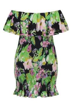 Robe à Imprimé Et à épaules Dénudées 8 Robe à Imprimé Et à épaules Dénudées -Ms Mode D25010510 5