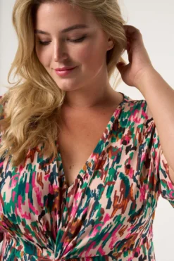 Robe Maxi à Détails Torsadés -Ms Mode D25105001 13