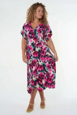 Robe Longue Avec Imprimé Floral -Ms Mode D25113011 12
