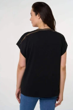 T-shirt En Coton Brodé -Ms Mode E20162012 10