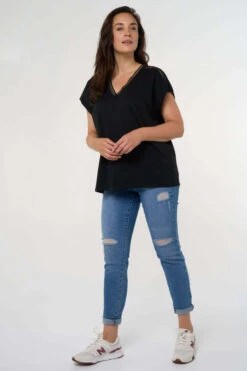 T-shirt En Coton Brodé -Ms Mode E20162012 12