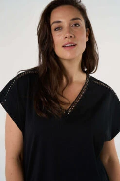 T-shirt En Coton Brodé