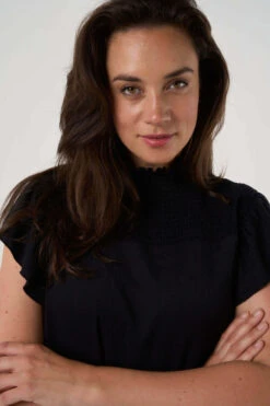 Haut à Détails Smockés -Ms Mode E20180012 14