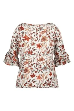 Haut Avec Manches à Volants 9 Haut Avec Manches à Volants -Ms Mode E26288511 5