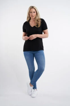 2 T-shirts Avec Col En V -Ms Mode E28002012 11