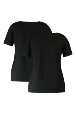 2 T-shirts Avec Col En V -Ms Mode E28002012 5