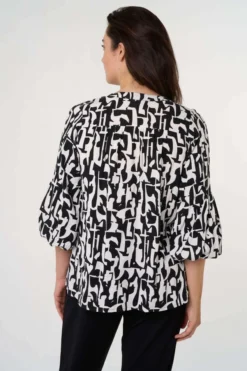 Chemisier à Imprimé Graphique -Ms Mode K15185011 10
