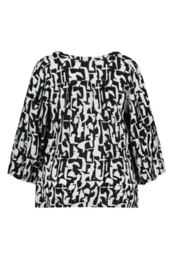 Chemisier à Imprimé Graphique -Ms Mode K15185011 5