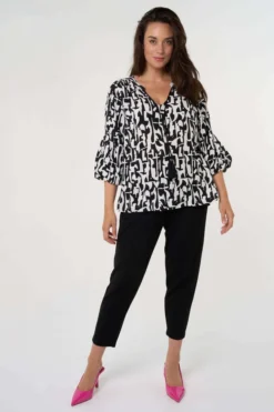 Chemisier à Imprimé Graphique