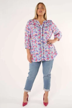 Chemisier à Manches Ballon -Ms Mode K15187510 13