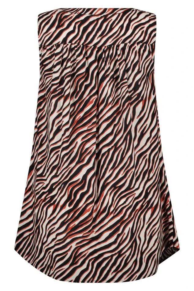 Chemisier Sans Manches à Imprimé Zébré 3 Chemisier Sans Manches à Imprimé Zébré – Image 3