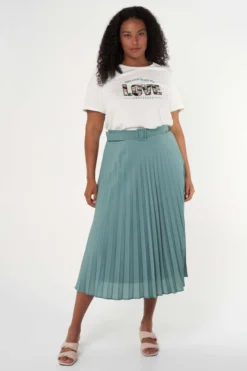 Jupe Midi Plissée 13 Jupe Midi Plissée -Ms Mode L20123070 13