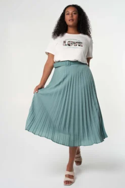 Jupe Midi Plissée
