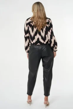 Pantalon De Survêtement En Similicuir -Ms Mode M11129012 10