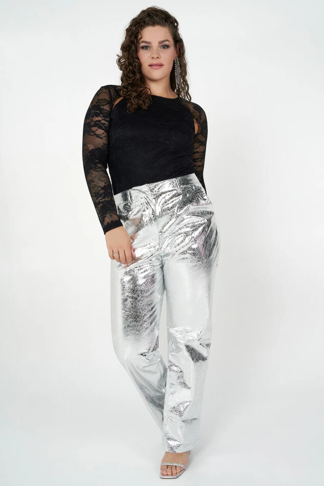 Pantalon Droit Métallique 1 Pantalon Droit Métallique