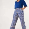 Pantalon Large à Imprimé Cachemire
