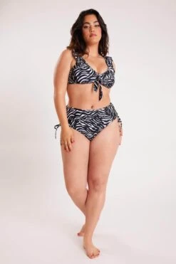 Bas De Bikini Taille Haute à Imprimé -Ms Mode R80026002 13
