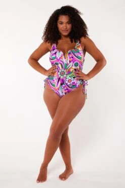 Maillot De Bain Avec Détail En Forme De V -Ms Mode R80043512 12