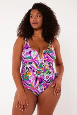 Maillot De Bain Avec Détail En Forme De V -Ms Mode R80043512 13