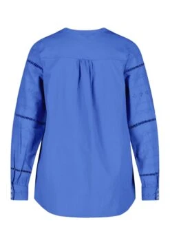 Met Borduursel - Chemisier - Blue -Ms Mode b3851f24a0d84259a1dcd05e64db5677