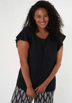 Met Korte Mouwen - Blouse - Black